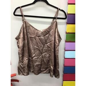 Me by Jennie Garth Austin satin printed cami large live oak brown new from qvc